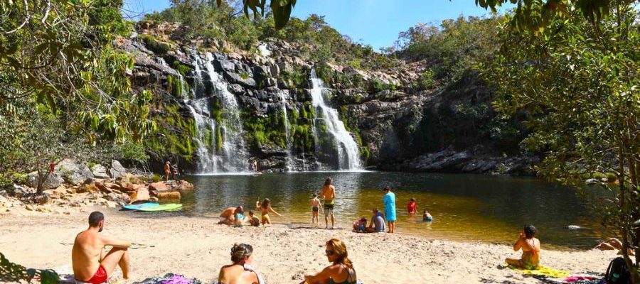 05 cachoeiras para ir com crianças na Chapada dos Veadeiros